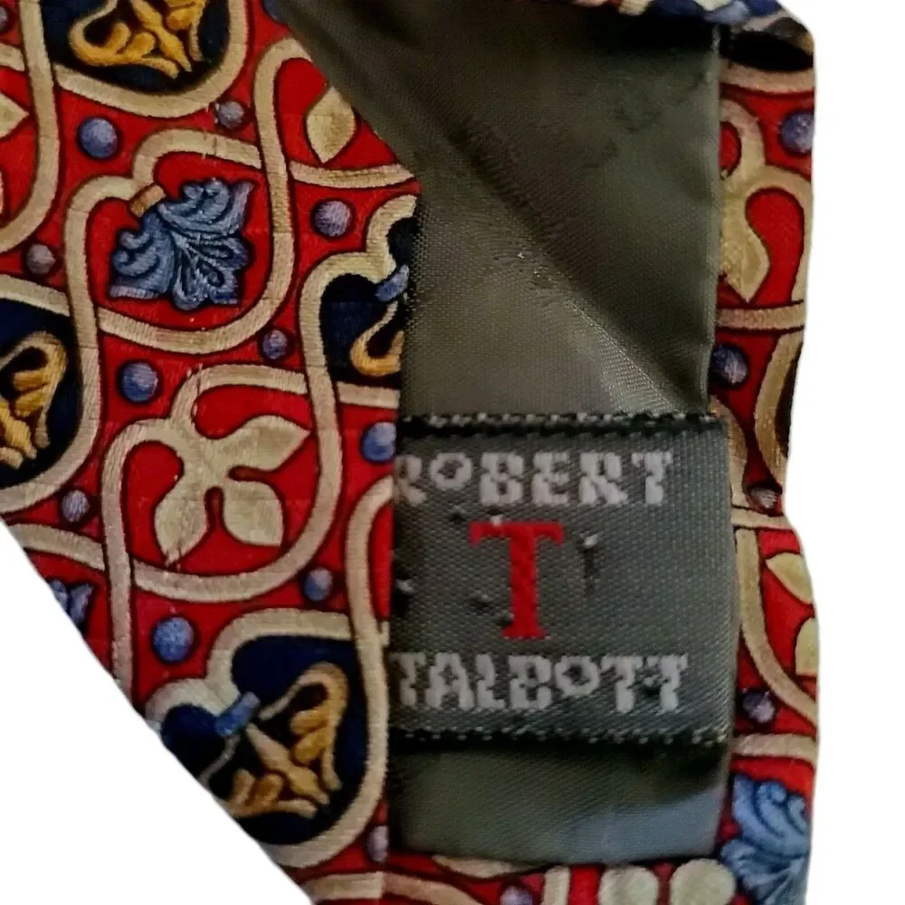Robert Talbott Classic Jacquard 100% Silk Necktie Handsewn In USA